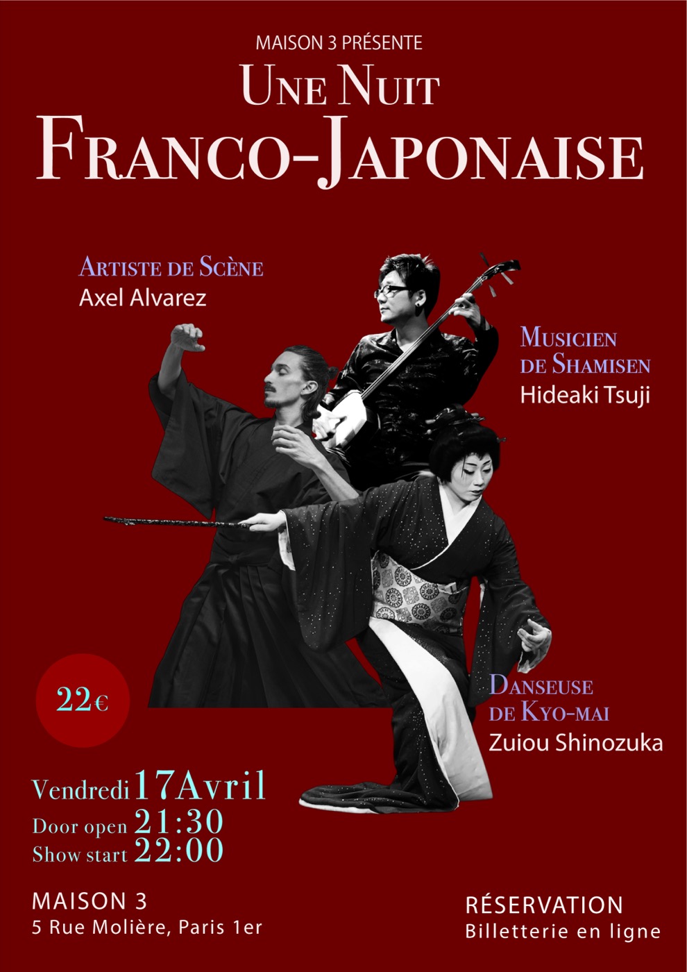 Une Nuit Franco-Japonaise 公演ポスター